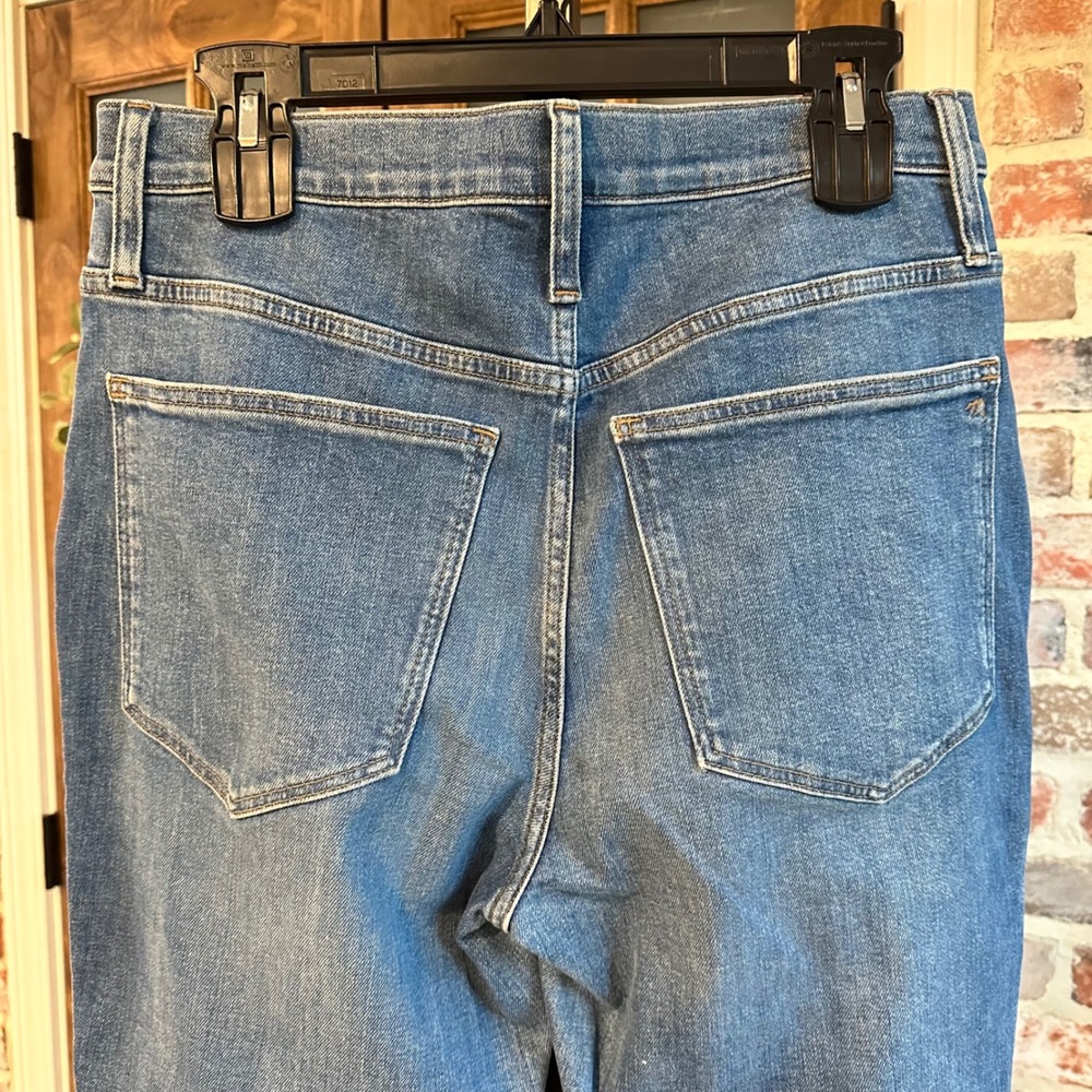 Madewell Stovepipe Jeans Women Blue High Rise Straight Leg Denim Classic 30 - Picture 7 of 8